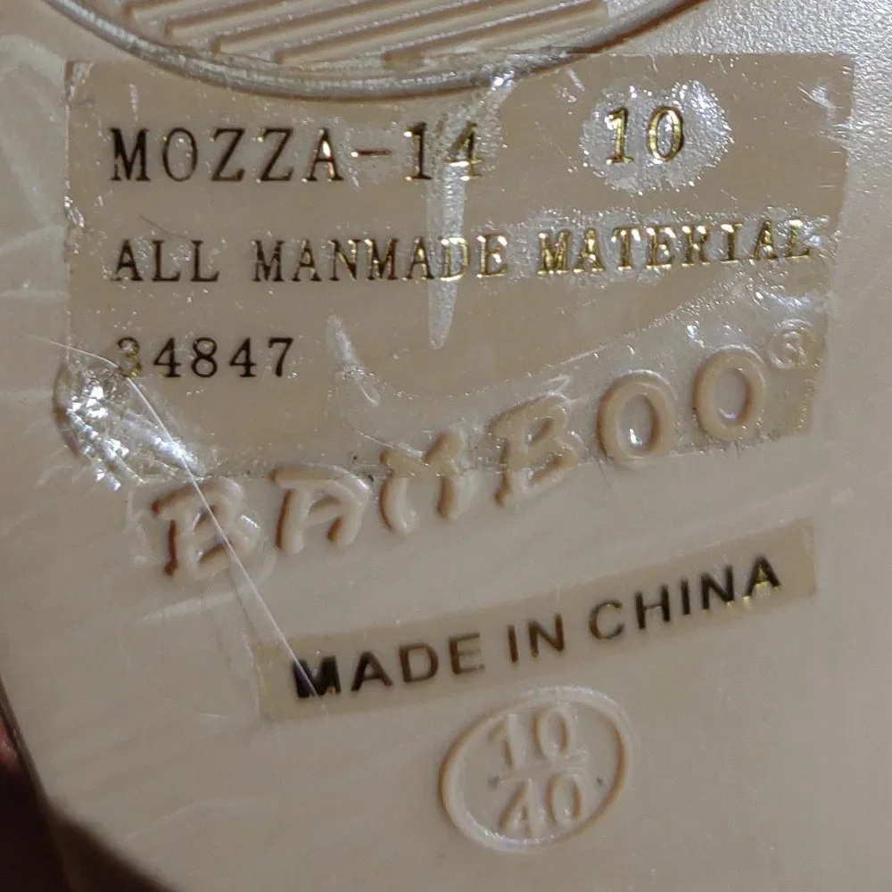 Bamboo almond fur lined mid calf zip up boot, size 10 - Picture 6 of 6